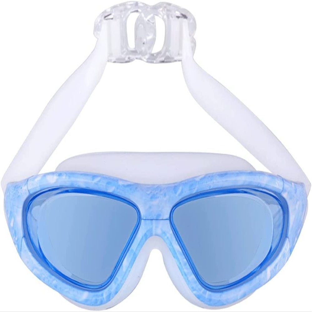YQYBF Swim Goggles with Pain-Free Strap Leakproof, No Hair Pulling, UV Protection(E)
