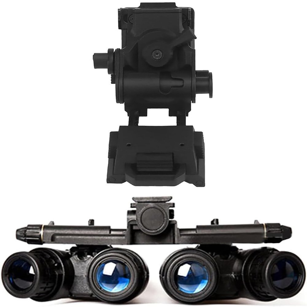 GPNVG 18 Night Vision Goggles Dummy Model with NVG Mount for PVS15/PVS18, Four-Tube Binocular Night Vision for Tactical Helmet NVG Mount, Cosplay Prop, CS Game,No Function (Black)
