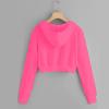 NineFit Basics Hoodies for Women White Cropped Zip Up Hoodie Trendy Teen Girls Crop Top Jackets Casual Cute Cropped Hooded Jacket, Large, A#01red view 3