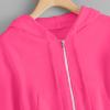 NineFit Basics Hoodies for Women White Cropped Zip Up Hoodie Trendy Teen Girls Crop Top Jackets Casual Cute Cropped Hooded Jacket, Large, A#01red view 4
