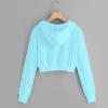NineFit Basics Hoodies for Women White Cropped Zip Up Hoodie Trendy Teen Girls Crop Top Jackets Casual Cute Cropped Hooded Jacket, X-Large, Blue view 4