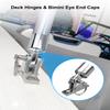 HZSIFU 12PCS 316 Stainless Steel Bimini Top Hardware, Bimini Top Cap Jaw Slide and Swivel Hinge for 1 OD Boat Fittings view 3