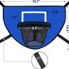 LEADWIN Trampoline Basketball Hoop with Pump and Mini Ball, Waterproof, Soft Materials, Easy to Assemble, Sturdy for Dunk Fit, All Ages, Blue view 4