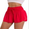 Women Flowy Athletic Shorts High Waisted Gym Yoga Workout Running Tennis Skort with Pockets Cute Summer Clothes XL Red view 1