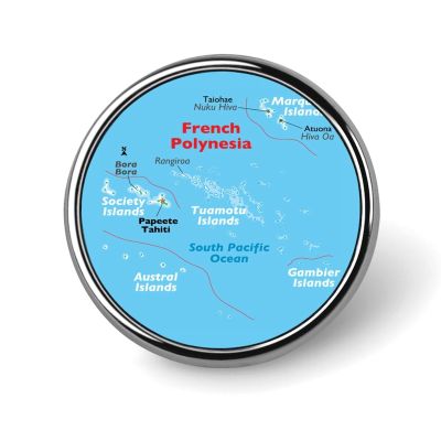 Maps of French Polynesia Badge Lapel Pin Badge Clothes Backpack Hat Decoration
