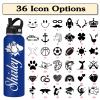 Akmxem Personalized Water Bottles for Kids Custom Water Bottle with Name Customized Insulated Stainless Steel Water Bottle Engraved Water Bottle with Straw Custom Gift for School Sports Outdoor, Red view 2