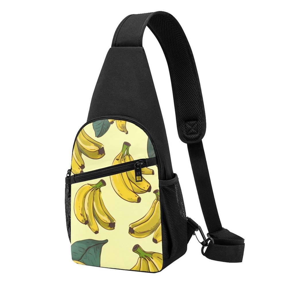 Crossbody Sling Backpack Sling Bag for Men Women Cross Chest Bag Shoulder Bag Banana Print Travel Hiking Daypack