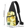Crossbody Sling Backpack Sling Bag for Men Women Cross Chest Bag Shoulder Bag Banana Print Travel Hiking Daypack view 3