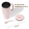 Greant 5 PCS Press in Straw for Hydroflask Tumbler, Replacement Straws for Hydro Flask Tumbler Straw 20 oz, 28 oz, 32 oz, 40 oz (4 PCS, Lupine, for Hydroflask Tumbler 20oz-40oz) view 2