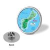 Maps of Guam Badge Lapel Pin Badge Clothes Backpack Hat Decoration view 3