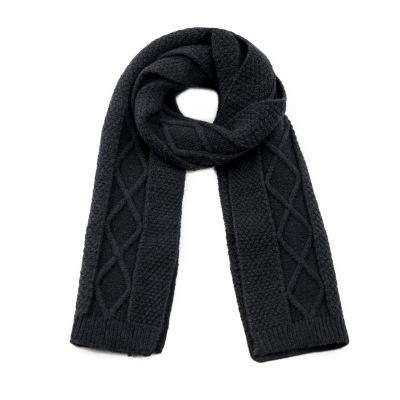 YATANAM Toddler Scarf Warm Knit Kids Neck Warmer Soft Stretch Baby Winter Scarves for Boys Girls (C-black)