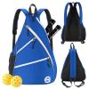 A11N Pickleball Bag, Reversible Crossbody Sling Bag/Backpack for Women Men, Blue & White view 1