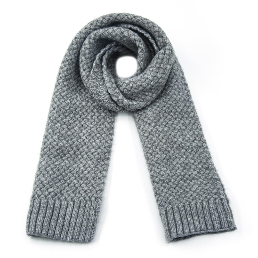 YATANAM Toddler Scarf Warm Knit Kids Neck Warmer Soft Stretch Baby Winter Scarves for Boys Girls (B-grey)