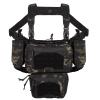 PIKEON Tactical Chest Mini Rig 1000D Quick Release Multifunctional Tactical Vest Outdoor with Multi-Pockets (BlackCP) view 1