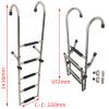 4/5/6 Steps Yacht Folding Boat Ladder Stainless Steel Marine Ladders Folding Dock Ladder, Boarding Ship Deck Stern Side Ladder, Inboard Swim Platform view 2