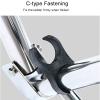 Yacht Folding Boat Ladder, 4/5/6 Steps Stainless Steel Marine Ladders Folding Dock Ladder, Boarding Ship Deck Stern Side Ladder, Inboard Swim Platform view 4