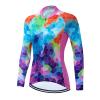 Women's Long Sleeve Cycling Jersey, Quick Dry Bike Top with Reflective Strip, Zipper and Pockets (US, Alpha, Small, Regular, Regular, HMXC022) view 1