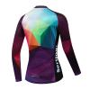 Women's Long Sleeve Cycling Jersey, Quick Dry Bike Top with Reflective Strip, Zipper and Pockets (US, Alpha, Large, Regular, Regular, HMXC017) view 3