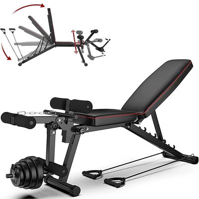 SLGGPJBU Weights Bench Folding,Dumbbell Stool,5 Adjustable Training Fitness Bench,Professional Sit-up Bench With Adjustable Backrest/Leg Fixation,Multi-Purpose Foldable For Home Gym