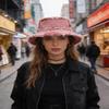 Frayed Bucket Hat Unisex Trendy Washed Denim Bucket Cap Distressed Jean Fisherman Cap Travel Floppy Boonie Sun Hats view 3