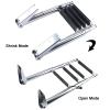 Boat Telescoping Swim Ladder 2/3/4 Step Folding, Stainless Steel Extendable Under Platform Dock Ladders with Retaining Strap, Pontoon Boat Ladder for Marine Yacht/Swimming Pool view 2