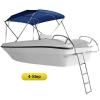 Boat Telescoping Swim Ladder 2/3/4 Step Folding, Stainless Steel Extendable Under Platform Dock Ladders with Retaining Strap, Pontoon Boat Ladder for Marine Yacht/Swimming Pool view 3