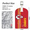 AYYQHC 2 Pack Leather Football Sport Fan Luggage Tag for SuitcaseRed Yellow Design Travel Suitcase Tag with Privacy Flap Address Labels view 4