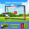 Soccer Goals for Backyard,12x6.5ft Metal Soccer, Soccer Goal 12x6 for Kids 8-12, Soccer net with Zipper Design, Easy Assemble, Weatherproof Foam Padded Outdoor Large Goal Post Adults view 4