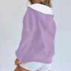 Hoodies for Women Y2K,Zip Up Hoodie Women 2025 Fall Fashion Outfits Casual Jackets Winter Clothes Oversized Sweatshirt for WomensSmall,Purples view 3