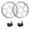 BUCKLOS 160mm MTB Disc Brake Rotor with 6 Bolts and 2 Pair Resin Bike Disc Brake Pads Compatible with Shimano Deore XT XTR LX SLX Hone Alfine Saint Disc Brake view 1