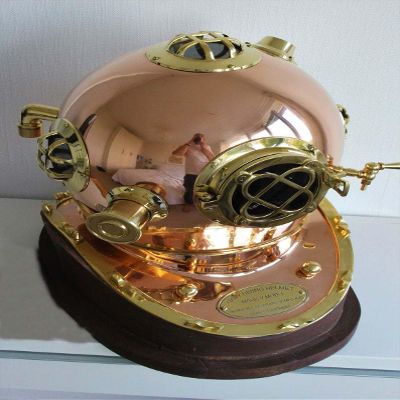 Copper Brass Diving Helmet, U.S navy mark V divers helmet, Marine Deep Sea Scuba Divers Dive Helmet Replica best nautical gift for him