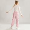 Ninobebe Girls Cargo Jogger Pants for Girls Baggy Y2K Loose Jogger Trousers with Pockets Streetwear for Kids Size 10-12, Pink view 4