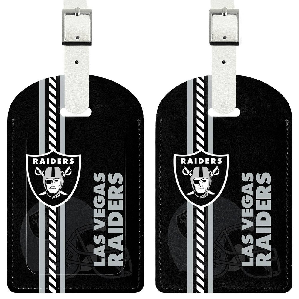 AYYQHC 2 Pack Leather Football Sport Fan Luggage Tag for SuitcaseBlack Design Travel Suitcase Tag with Privacy Flap Address Labels