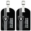 AYYQHC 2 Pack Leather Football Sport Fan Luggage Tag for SuitcaseBlack Design Travel Suitcase Tag with Privacy Flap Address Labels view 1