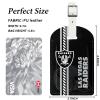 AYYQHC 2 Pack Leather Football Sport Fan Luggage Tag for SuitcaseBlack Design Travel Suitcase Tag with Privacy Flap Address Labels view 4