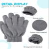 Glooarm 3 Pairs Kids Gloves Winter Gloves Thick Cashmere Magic Gloves Knit Stretchy Warm Gloves Boys Girls 4-14 Years view 3