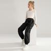 Ninobebe Girls Cargo Jogger Pants for Girls Baggy Y2K Loose Jogger Trousers with Pockets Streetwear for Kids Black, 13-14 Years Old view 4