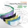 HAAYOT Polarized Cycling Glasses,Sports Sunglasses for Men Women,Baseball Biking Running Sunglasses 5 Lenses Mint Green view 2