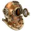 Copper and Brass Heavy Diving Helmet - US Navy Mark V Divers Helmet - Deep Sea Replica Diving Helmet Vintage Marine Diving Helmet view 3
