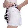 Fodyle Women's Tennis Skirt Pleated high Waist Cow Pattern Short Lined Shorts Pockets Pickleball Running Fitness Medium view 3