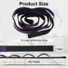 Amrules Yoga Strap for Stretching with 10 Loops Inelastic Soft Polyester Cotton Stretch Out Band for Exercise, Yoga, Pilates and Dance for Men and Women, Black view 2