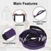 Amrules Yoga Strap for Stretching with 10 Loops Inelastic Soft Polyester Cotton Stretch Out Band for Exercise, Yoga, Pilates and Dance for Men and Women, Black view 3