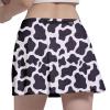 Fodyle Women's high Waist Pleated Tennis Skirt Lined Short Cow Pattern with Pockets Pickleball Golf Running Skirt Large view 1