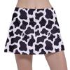 Fodyle Women's high Waist Pleated Tennis Skirt Lined Short Cow Pattern with Pockets Pickleball Golf Running Skirt Large view 2