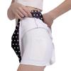 Fodyle Women's Tennis Skirt Pleated high Waist Short Lined Shorts Pockets Polka Dots Pickleball Running Fitness X-Large view 2
