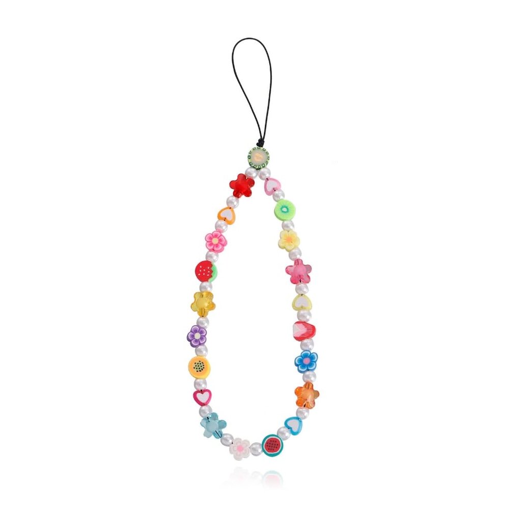 ljhnba Colorful Beads Phone Lanyard Phone Strap Phone Jewelry Acrylic Fashion Phone Accessories for Women Girls Phones