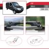 acpar Compatible with Fiat Doblo 2000-2009 ACE-1 Car Roof Rack Cross Bar Grey Aluminium 4 Bars view 4