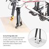 flexman Bike Block Fork Mount, Cycle Front Wheel Bracket Aluminum Alloy Cycle Front Fork Fixing Clip with Screw for Vehicles Truck Pickup Trailer (Deep Titanium) view 3