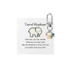 ChungLong0593 Travel Elephant Keychain, Cute Elephant Keyring with Wish Card Creative Name Initials 26 Letters-G view 1