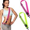 Saintrygo 2 Pieces 2 Pcs Reflective Sash for Walking at Night Running Gear High Visibility Safety Reflective Jacket Adjustable Sash for Walking Cycling at Night (Fluorescent Green,Rose Red) view 1